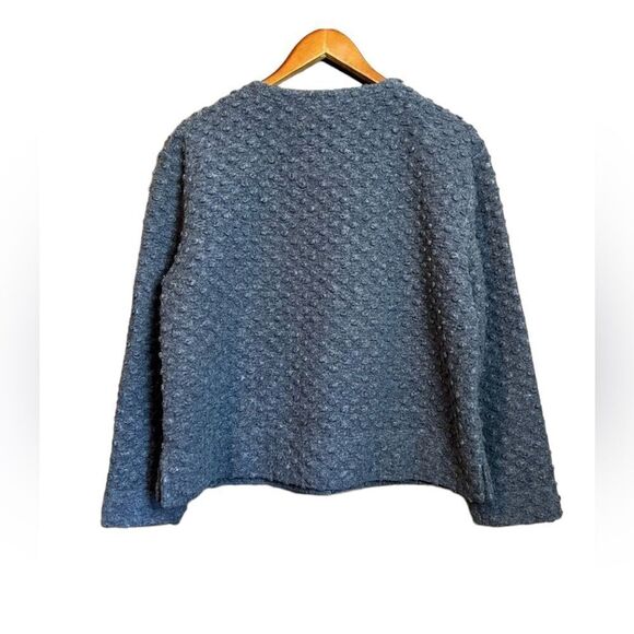 J.Jill blue v-neck wool blend sweater. Size Medium - Picture 10 of 10